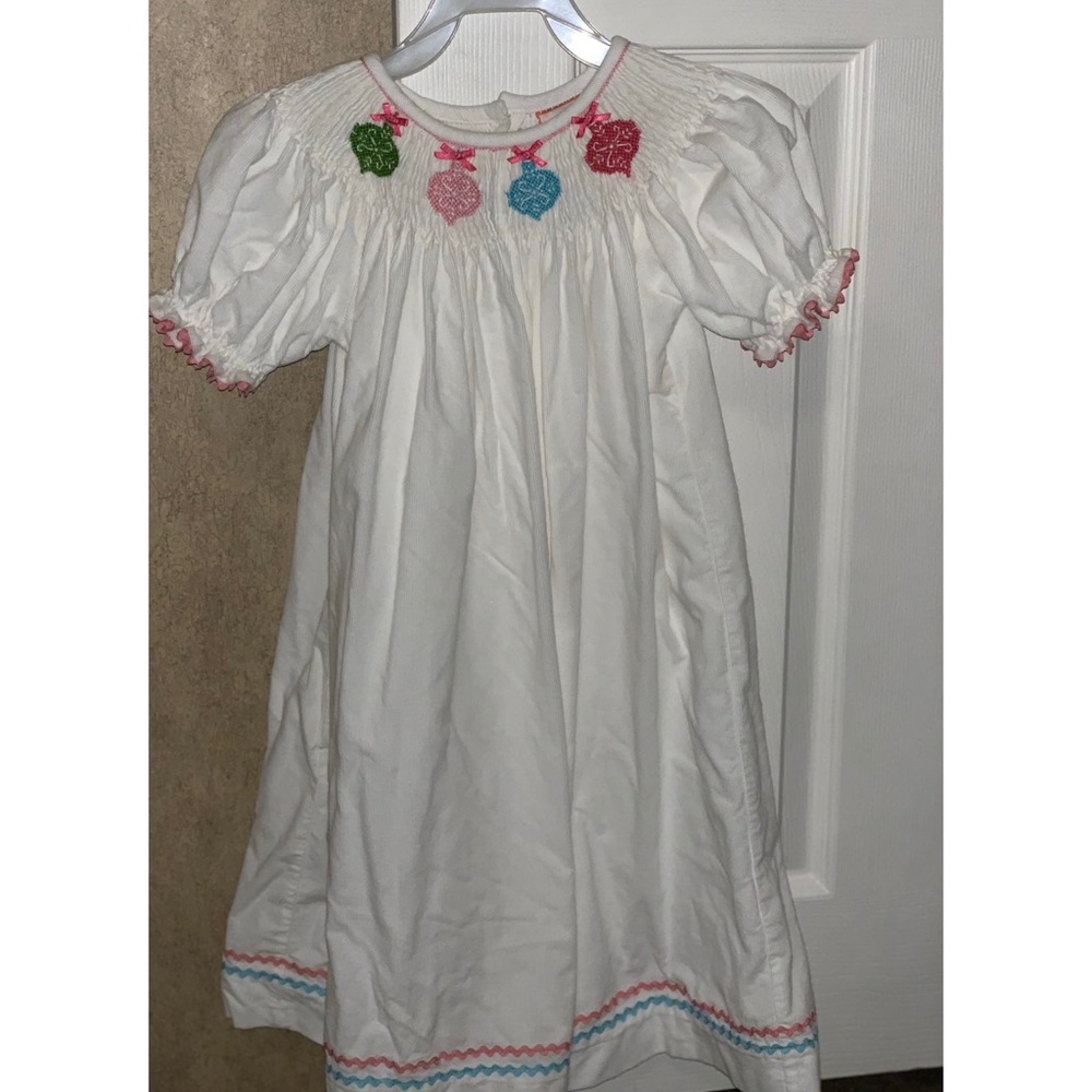 Christmas Ornament Smocked Dress